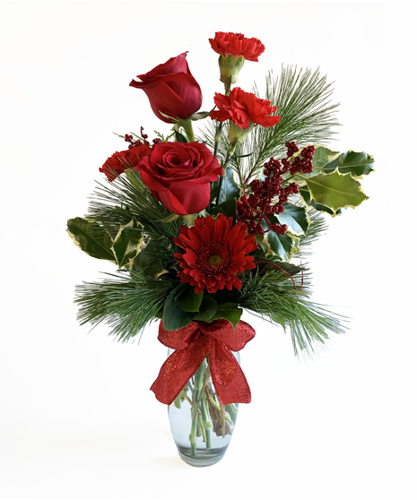 Happy Holly Days Vase