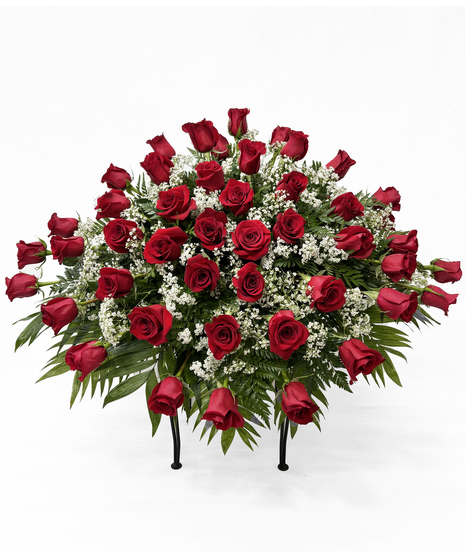 Red Rose Casket Spray