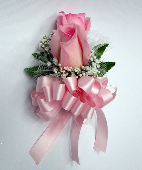 Pink Rose Pin On Corsage