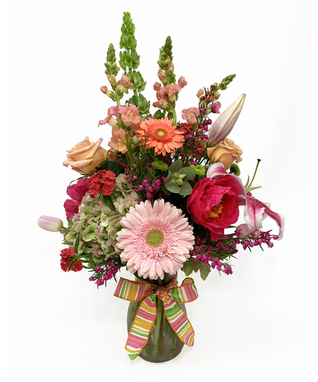 lilies and roses