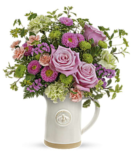 Teleflora's Artisanal Pitcher Bouquet