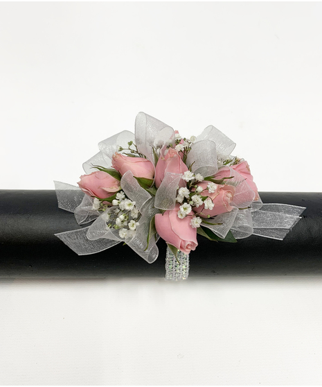 Set of 4 Peony Wrist Corsages for Wedding, Boutonniere for Men